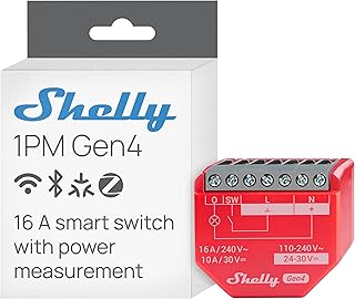 Shelly 1PM Gen4 Matter Smart Relay Switch with Power Metering